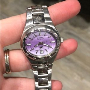 Women’s Fossil Watch Purple Face